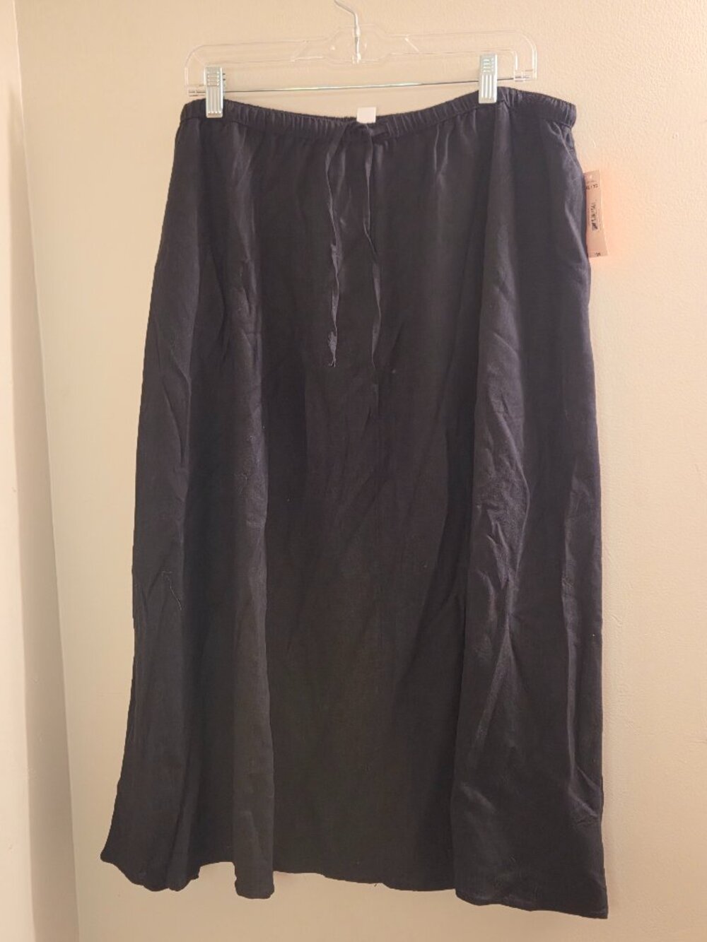 Linen Blend Midi Skirt XL